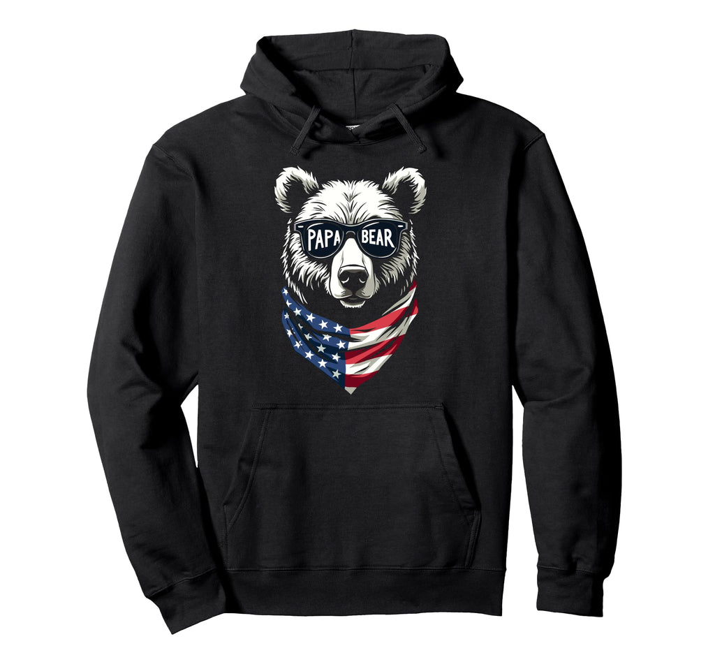 Papa Bear Dad Fathers Day Hoodie - Novelty Apparel Men Women - T-Shirt, Sweatshirt, Hoodie