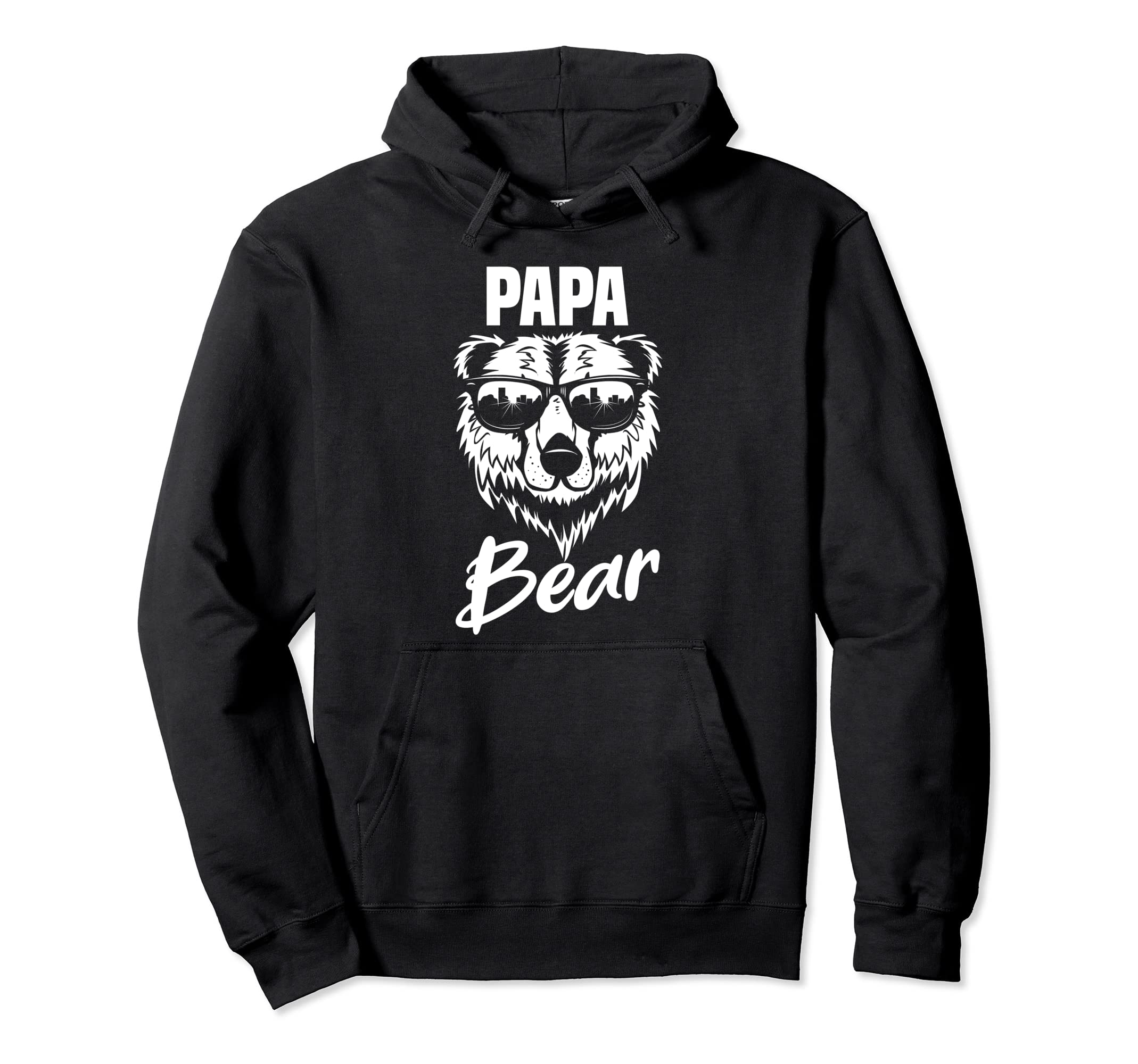 Papa Bear Wearing Sunglasses Fathers Day Hoodie - Unique Graphic Unisex - T-Shirt, Sweatshirt, Hoodie