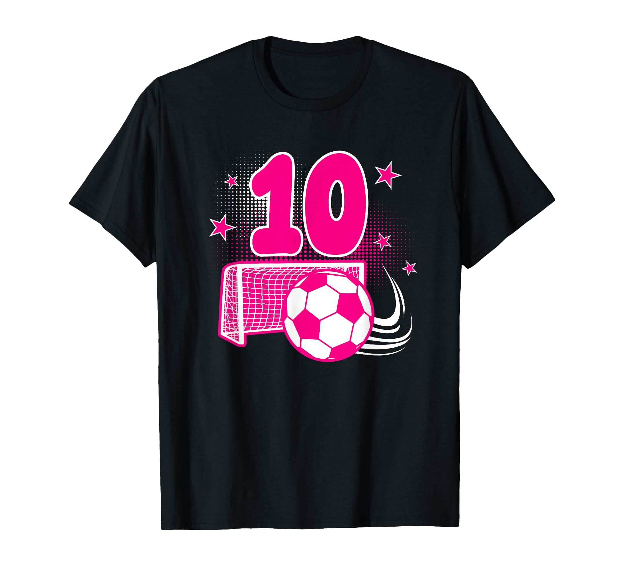 10 Years Old Birthday 10Th Soccer Themed T-Shirt - Trendy Graphic Unisex - T-Shirt, Sweatshirt, Hoodie