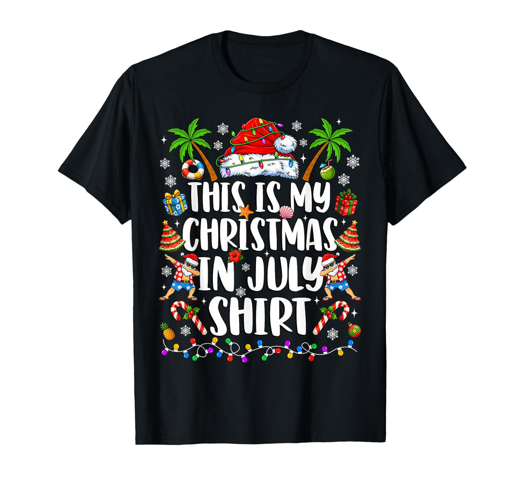 July Santa Hat Summer Beach T-Shirt - Casual Everyday Wear for Adults - T-Shirt, Sweatshirt, Hoodie