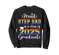 Proud Step Dad 2025 Graduate Sweatshirt - Minimalist Print for Adults - T-Shirt, Sweatshirt, Hoodie