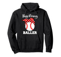 Busy Raising Baller Funny Baseball Mom Hoodie - Graphic Print for Adults - T-Shirt, Sweatshirt, Hoodie