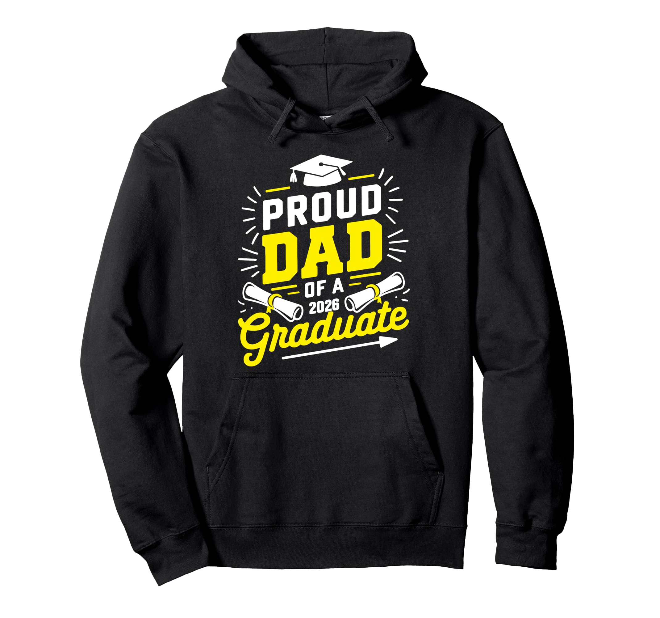 Proud Dad 2026 Graduate Class 2026 Dad Hoodie - Minimalist Print Unisex - T-Shirt, Sweatshirt, Hoodie