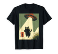 Japanese Cat Alien Cat Dad Ufo T-Shirt - Casual Everyday Wear Unisex - T-Shirt, Sweatshirt, Hoodie
