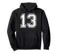 13 Number Thirteen Team Sports Matching Hoodie - Unique Graphic for Adults - T-Shirt, Sweatshirt, Hoodie