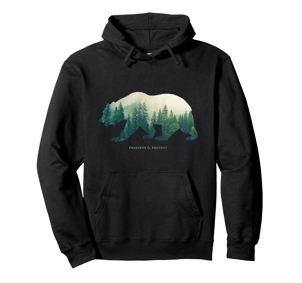Preserve Protect National Park Bear Hoodie - Aesthetic Graphic for Adults - T-Shirt, Sweatshirt, Hoodie