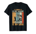 Mens Papa Is My Name Fishing Is My T-Shirt - Fun Novelty Design for Adults - T-Shirt, Sweatshirt, Hoodie