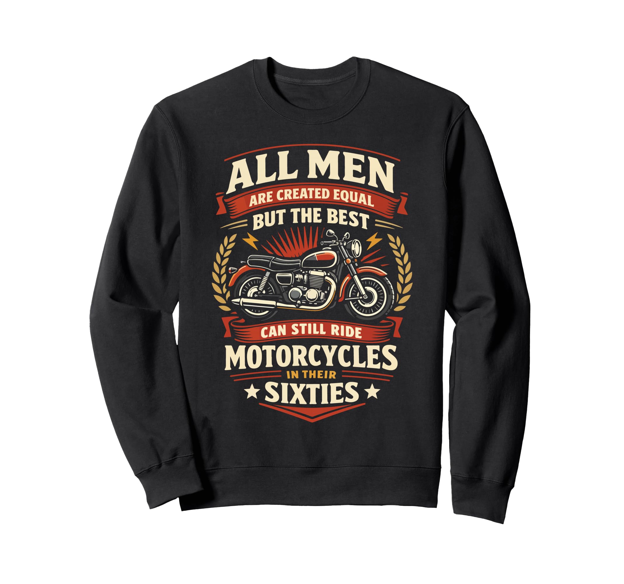 Motorcycle Biker Grandpa 60Th Sweatshirt - Custom Art Print Men Women - T-Shirt, Sweatshirt, Hoodie