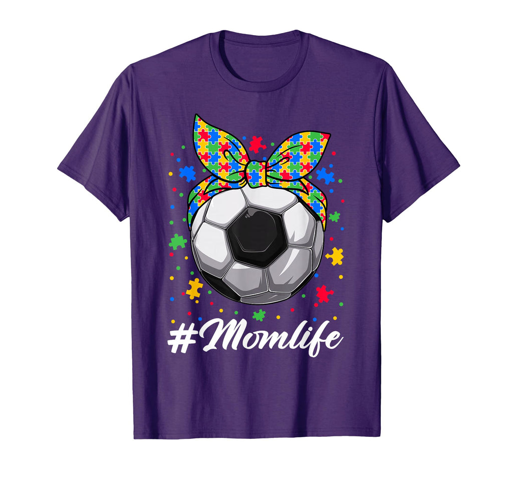 Messy Bun Soccer Ball Puzzle Asd Mom T-Shirt - Streetwear Style for Adults - T-Shirt, Sweatshirt, Hoodie