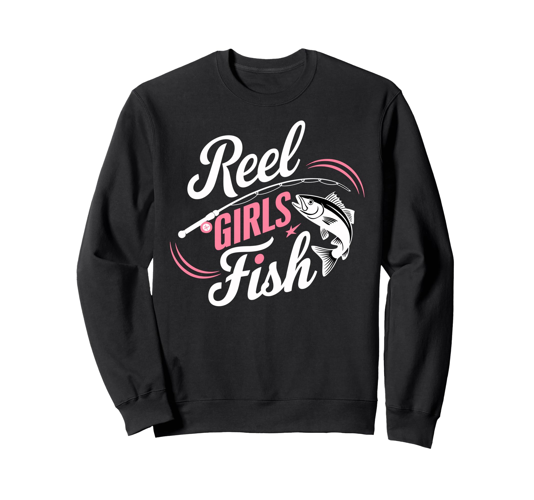 Reel Fish Fisher Mom Bass Sweatshirt - Casual Everyday Wear Men Women - T-Shirt, Sweatshirt, Hoodie