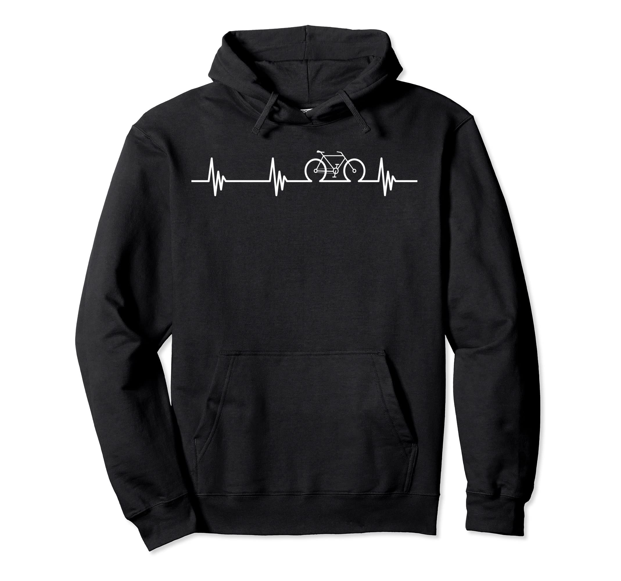 Cycling Heartbeat Bicycle Love Biking Hoodie - Trendy Graphic Men Women - T-Shirt, Sweatshirt, Hoodie