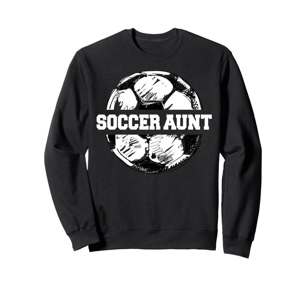 Soccer Aunt Soccer Ball Split Sweatshirt - Minimalist Print for Adults - T-Shirt, Sweatshirt, Hoodie