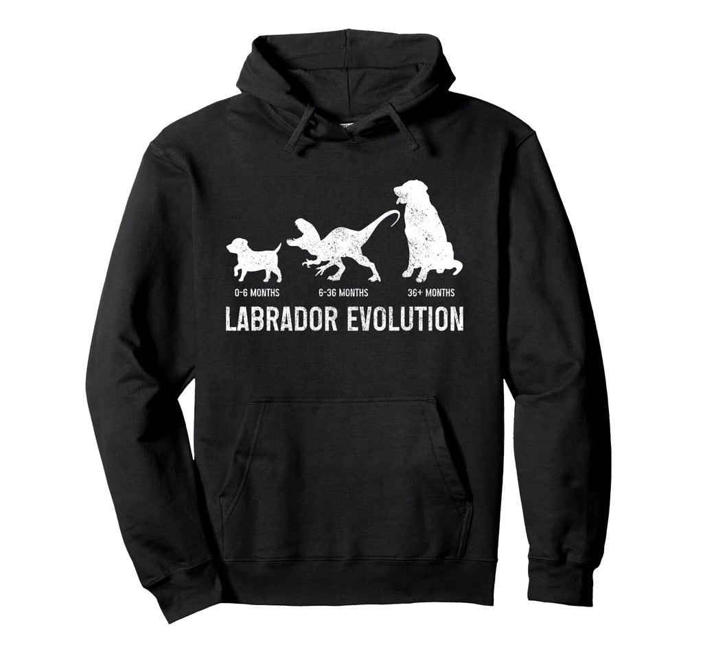 Labrador Evolution Funny Labrador Hoodie - Minimalist Print for Adults - T-Shirt, Sweatshirt, Hoodie