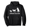 Labrador Evolution Funny Labrador Hoodie - Minimalist Print for Adults - T-Shirt, Sweatshirt, Hoodie