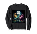 Trex Dinosaur Mom Dad Funny Howling Sweatshirt - Novelty Apparel Unisex - T-Shirt, Sweatshirt, Hoodie