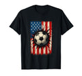 Patriotic Soccer 4Th July Usa T-Shirt - Custom Art Print Men Women - T-Shirt, Sweatshirt, Hoodie