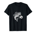 Funny Soccer Bass Fish Kicks Football T-Shirt - Unique Graphic Unisex - T-Shirt, Sweatshirt, Hoodie