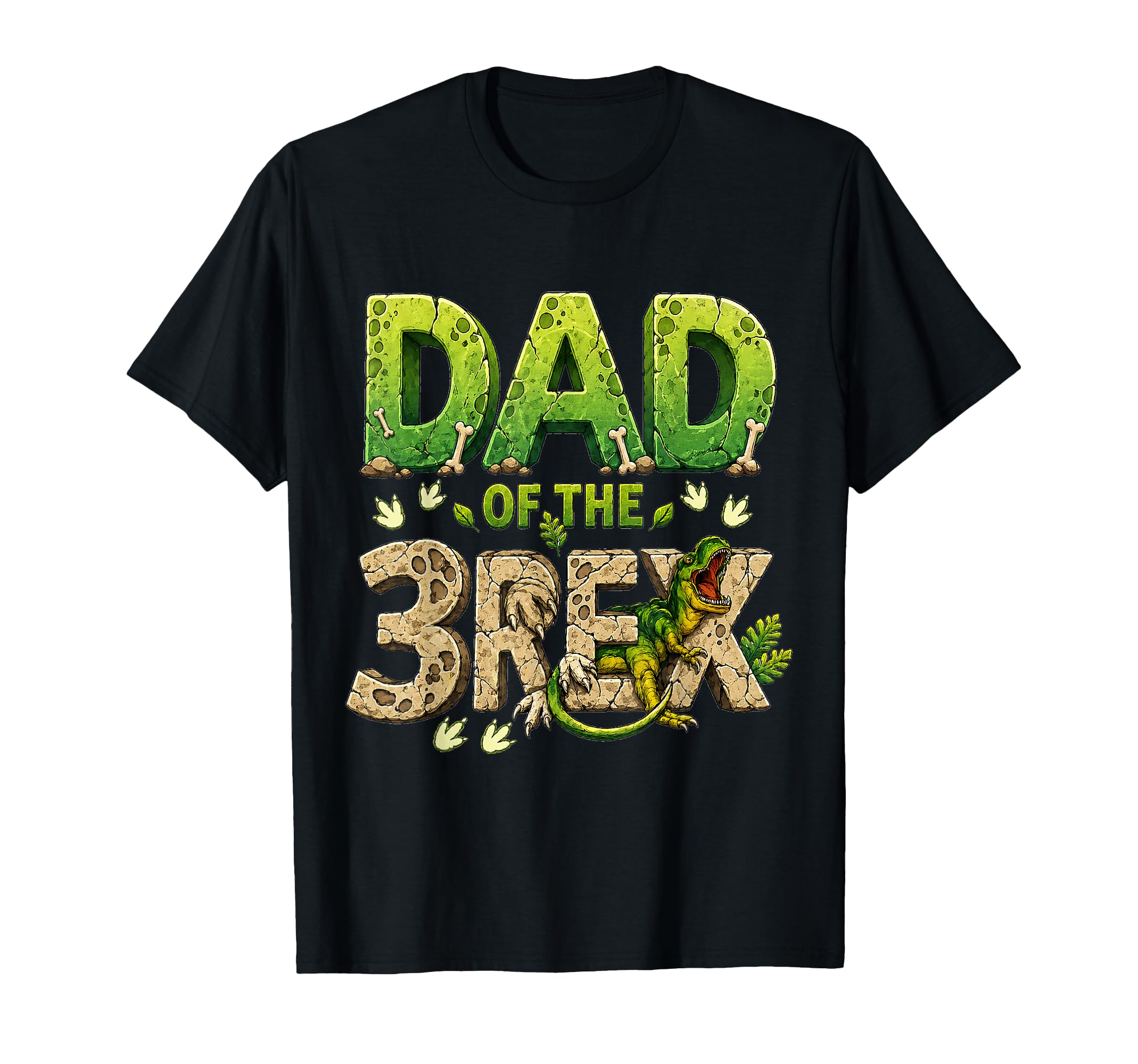 Dad Three Rex Birthday Dinosaur Family T-Shirt - Unique Graphic Men Women - T-Shirt, Sweatshirt, Hoodie