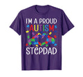 Im Proud Autism Stepdad Autism Awareness T-Shirt - Minimalist Print Unisex - T-Shirt, Sweatshirt, Hoodie