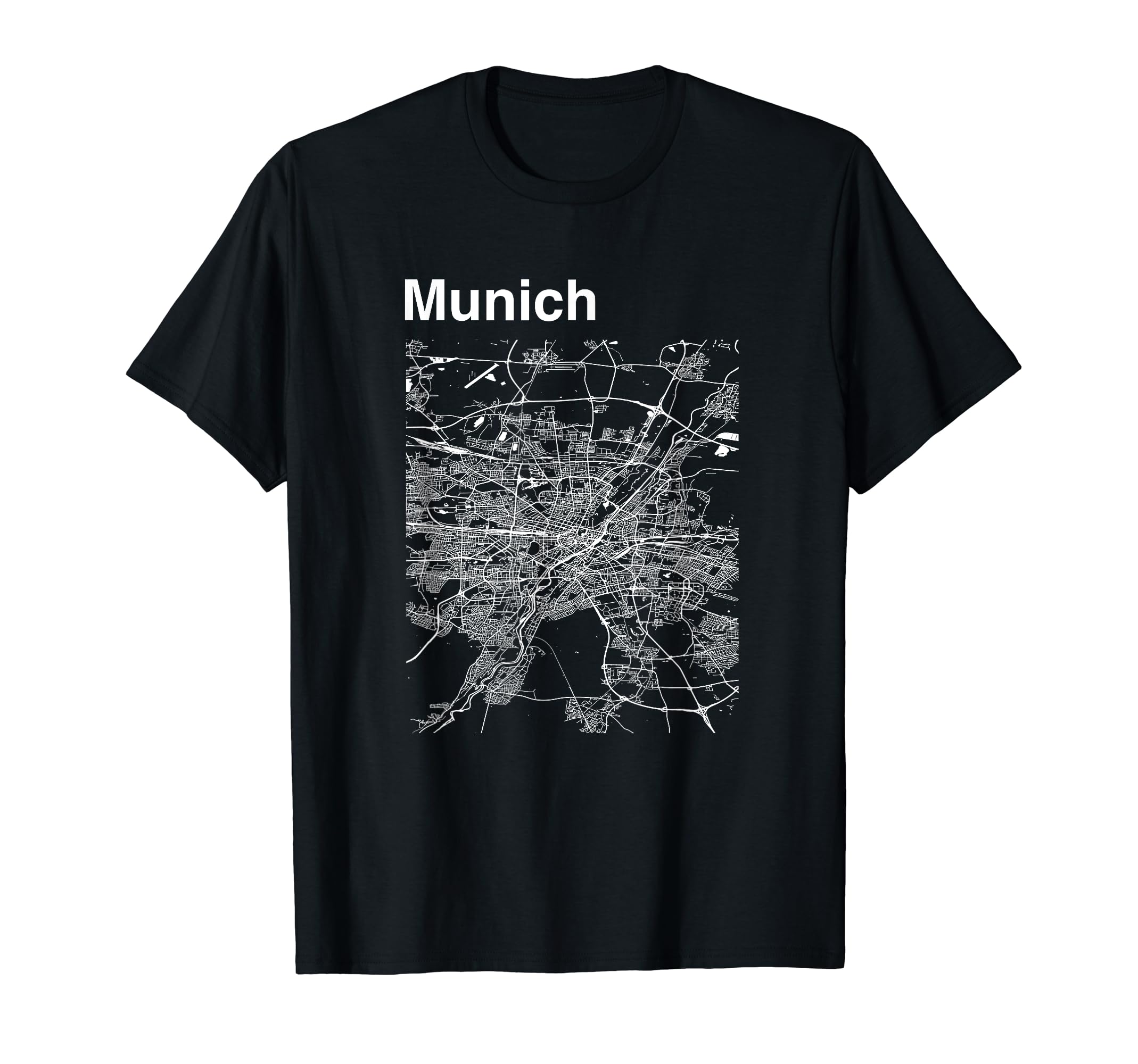 Munich Germany City Map T-Shirt - Streetwear Style Men Women - T-Shirt, Sweatshirt, Hoodie