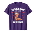 Just Who Loves Worms Worm Lovers T-Shirt - Fun Novelty Design Unisex - T-Shirt, Sweatshirt, Hoodie