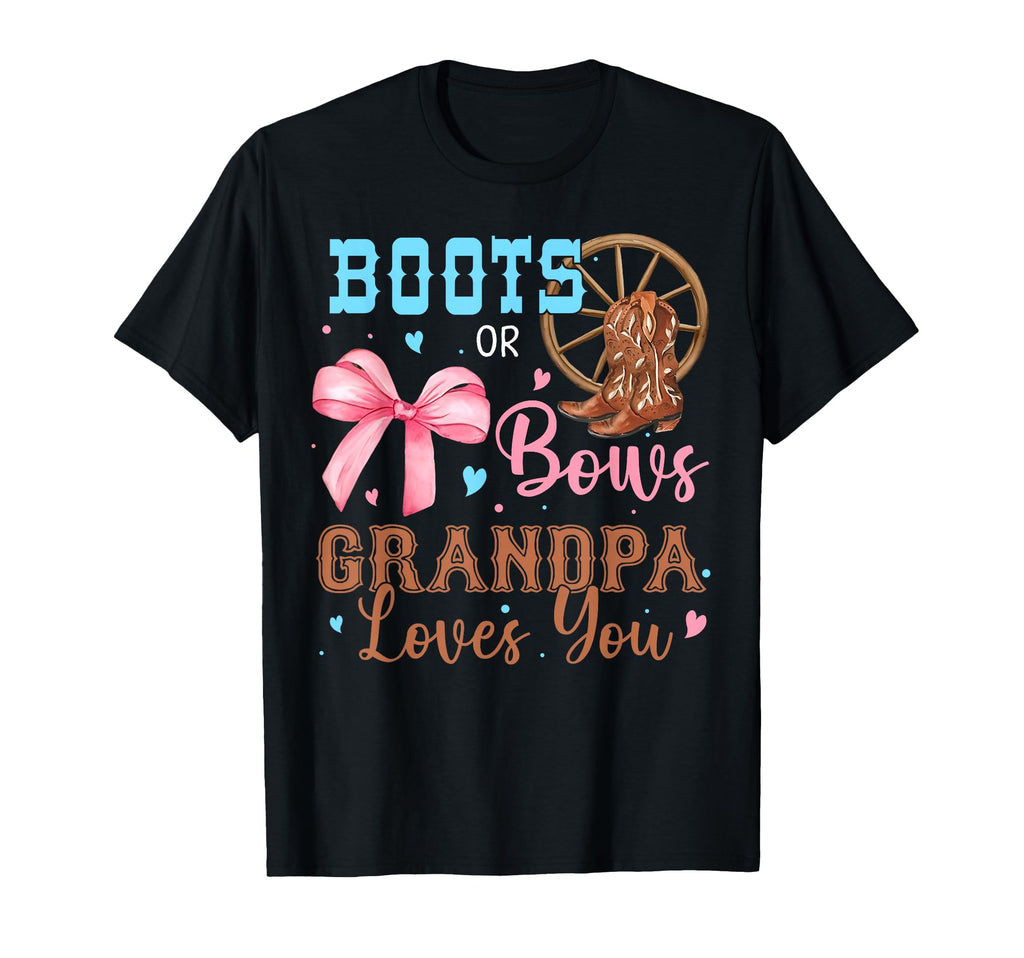Boots Or Bows Gender Reveal T-Shirt - Trendy Graphic for Adults - T-Shirt, Sweatshirt, Hoodie