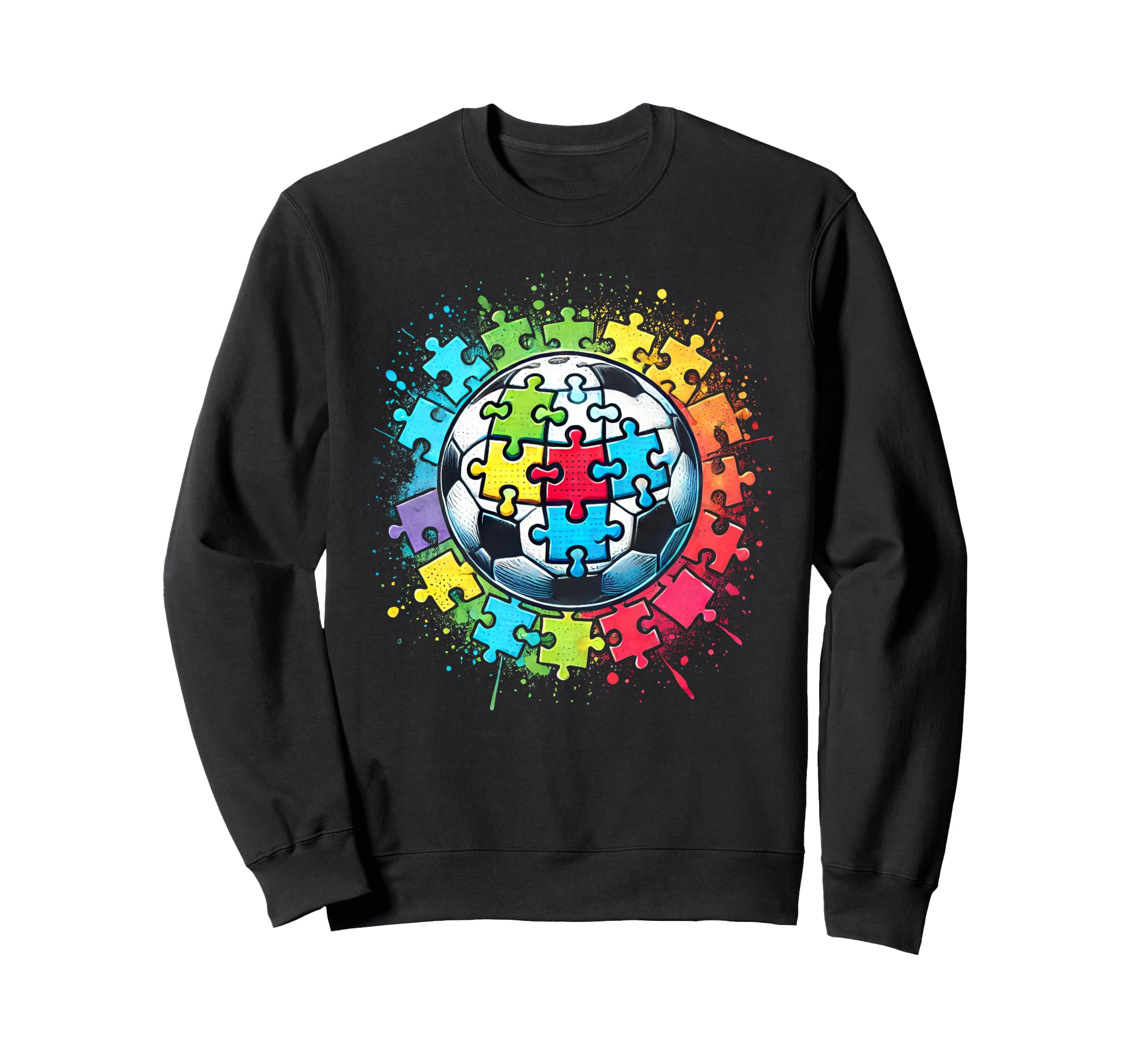 Soccer Ball Autism Awareness Month Sweatshirt - Minimalist Print Men Women - T-Shirt, Sweatshirt, Hoodie