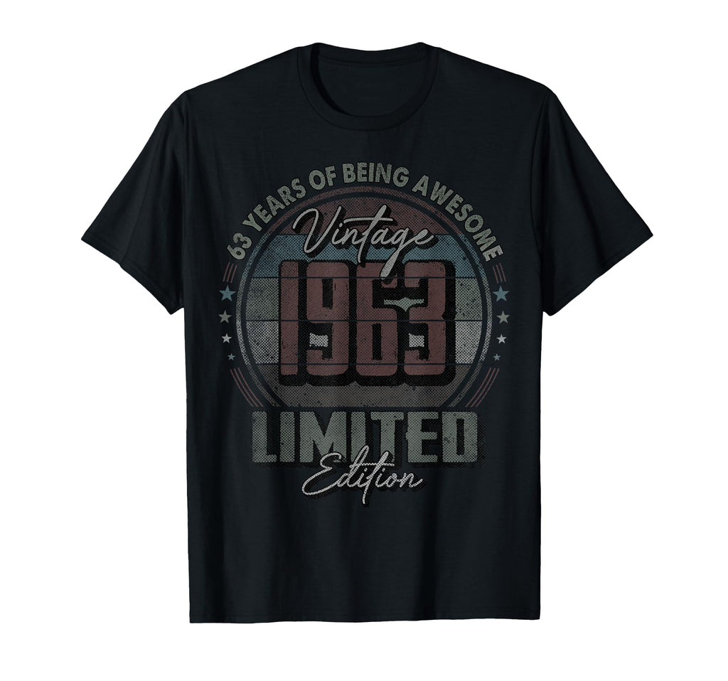 1963 63 Year Old 63Rd Birthday T-Shirt - Unique Graphic Men Women - T-Shirt, Sweatshirt, Hoodie
