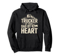 Proud Dad Trucker Trade Dad Heart Truck Hoodie - Graphic Print Men Women - T-Shirt, Sweatshirt, Hoodie