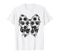 Coquette Bow Soccer Game Day Soccer T-Shirt - Custom Art Print Men Women - T-Shirt, Sweatshirt, Hoodie