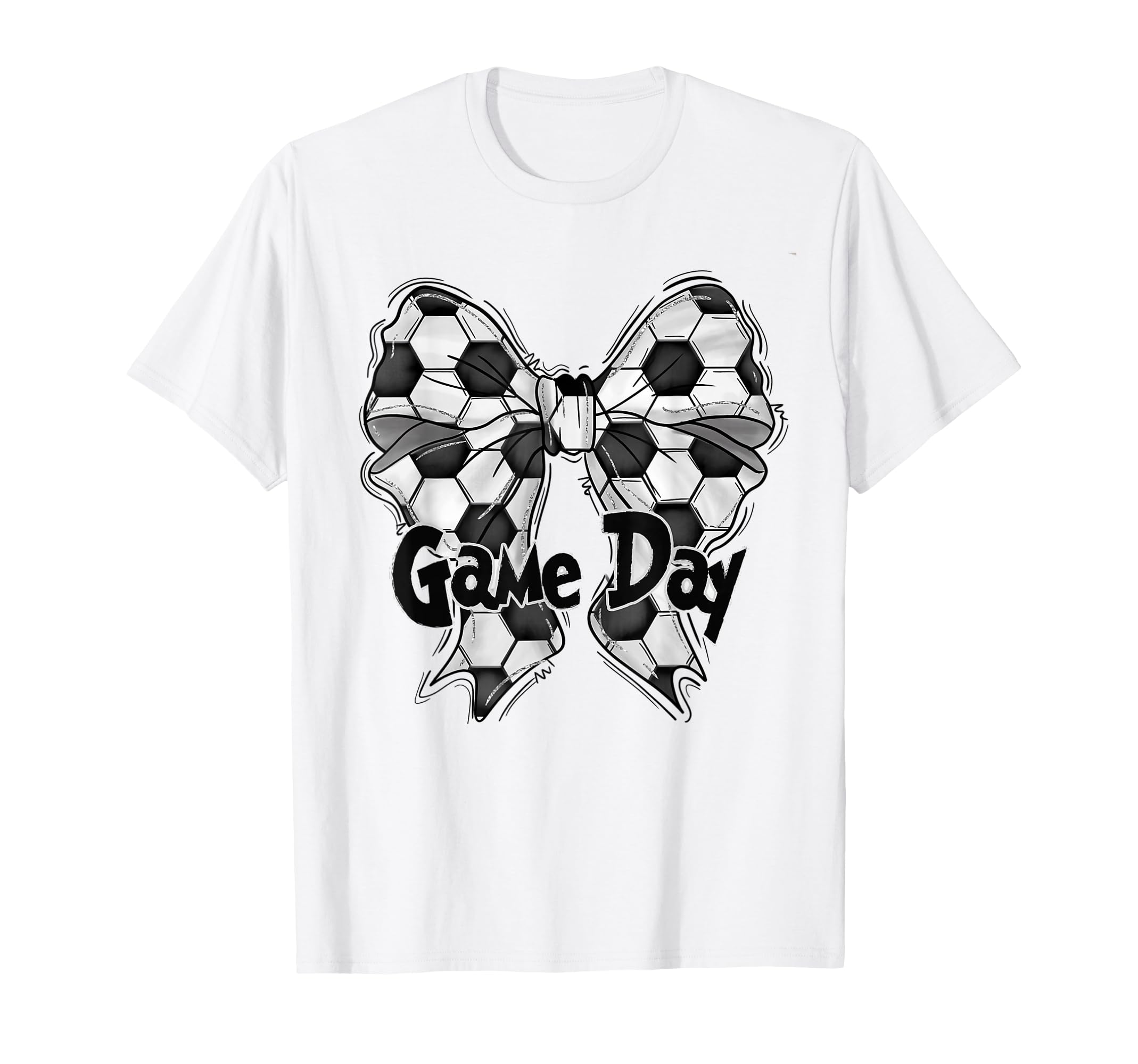 Coquette Bow Soccer Game Day Soccer T-Shirt - Custom Art Print Men Women - T-Shirt, Sweatshirt, Hoodie