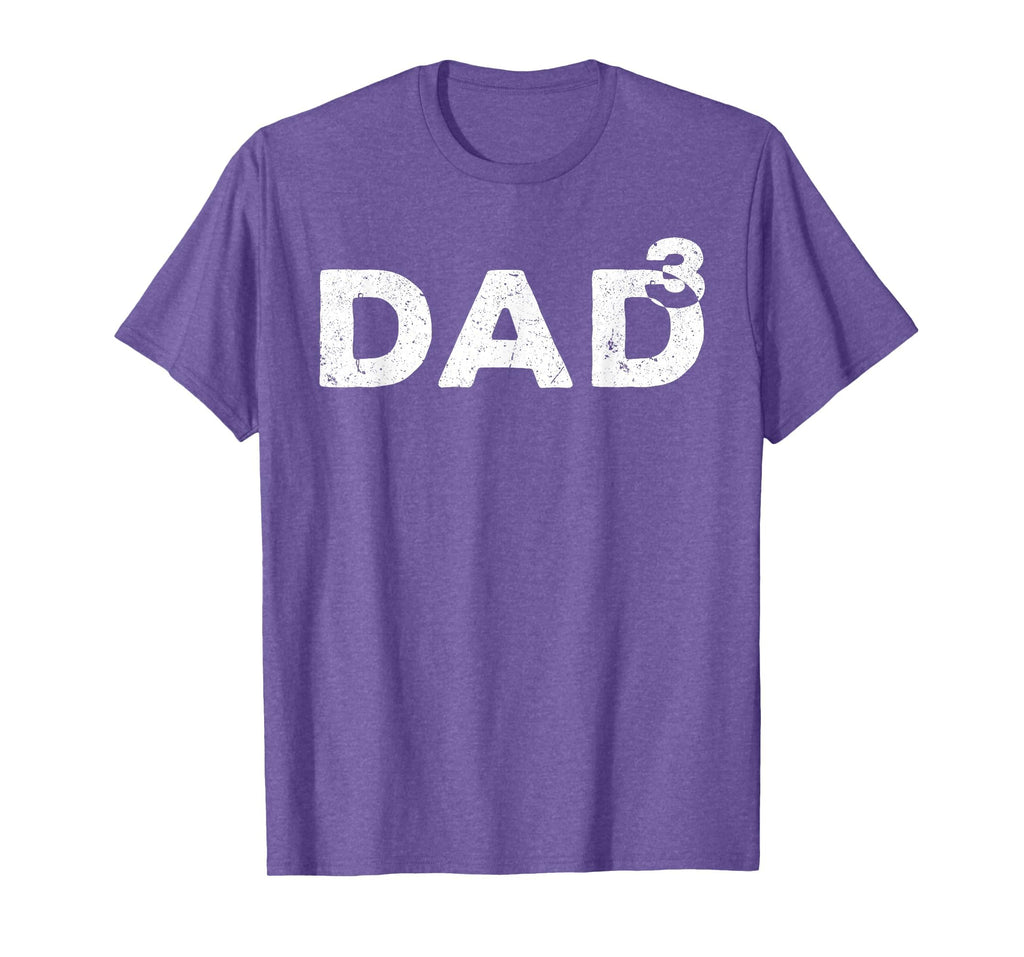 Dad Cubed Dad Three Fathers Day T-Shirt - Unique Graphic for Adults - T-Shirt, Sweatshirt, Hoodie