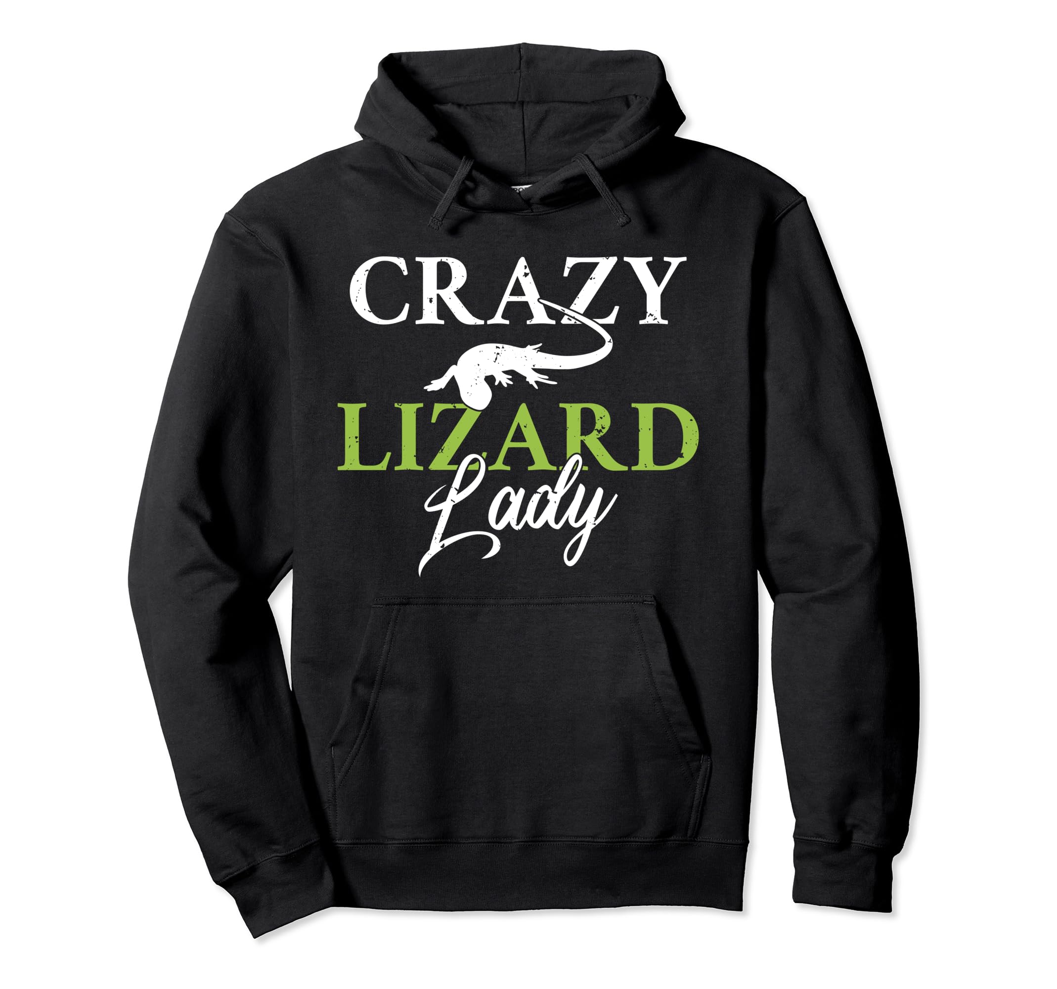 Crazy Lizard Lady Reptile Keeper Hoodie - Fun Novelty Design Men Women - T-Shirt, Sweatshirt, Hoodie