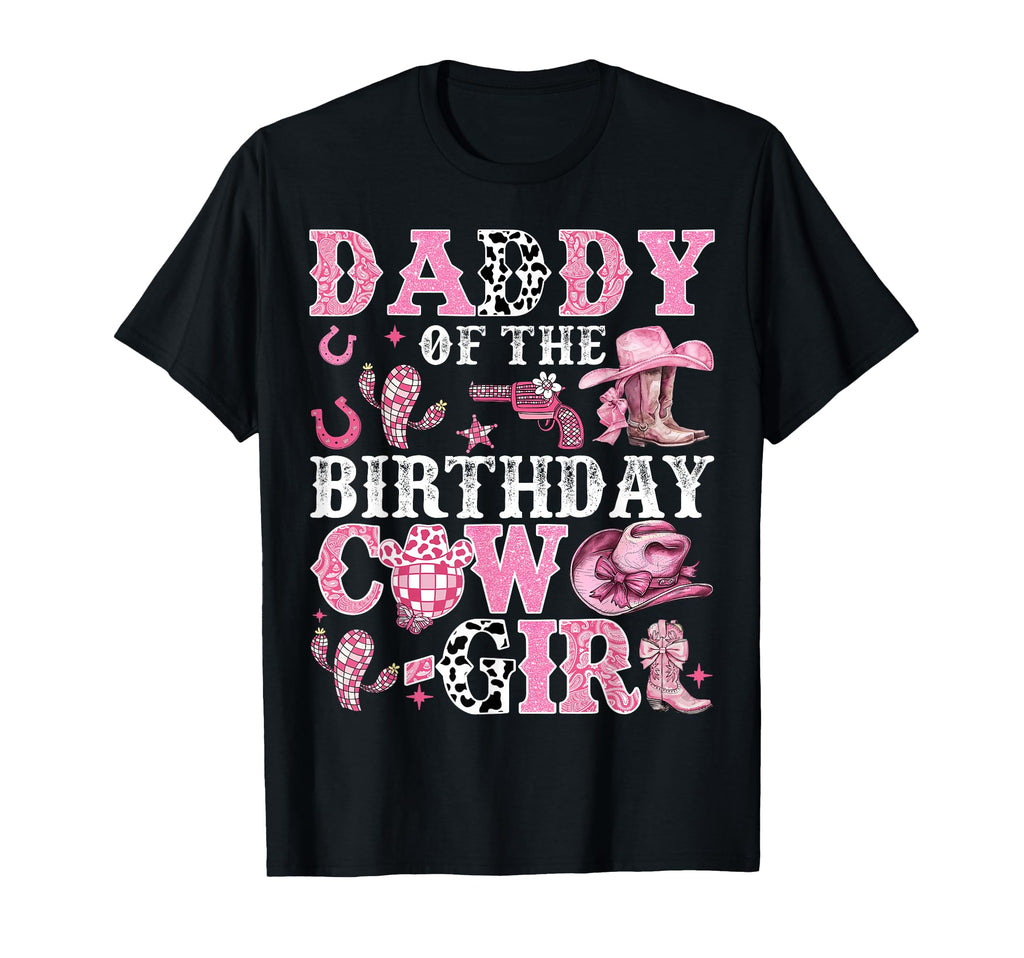Daddy Birthday Cow Rodeo Cow Birthday T-Shirt - Graphic Print Unisex - T-Shirt, Sweatshirt, Hoodie