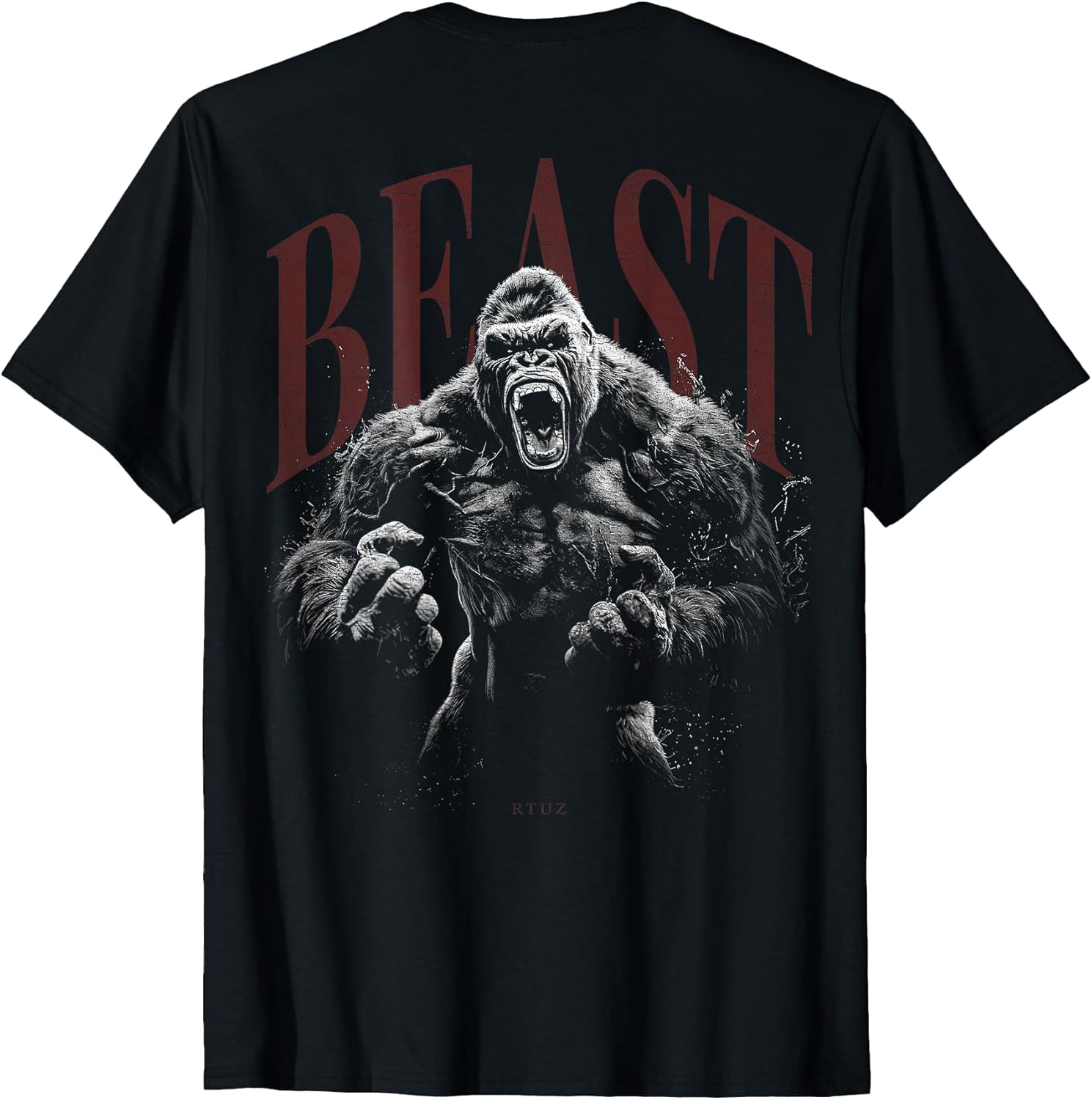 Back Print Gorilla Kong Ape Gym Fitness Streetwear - Adult & Kids T-Shirts, Sweatshirts & Hoodies apparel design preview 1