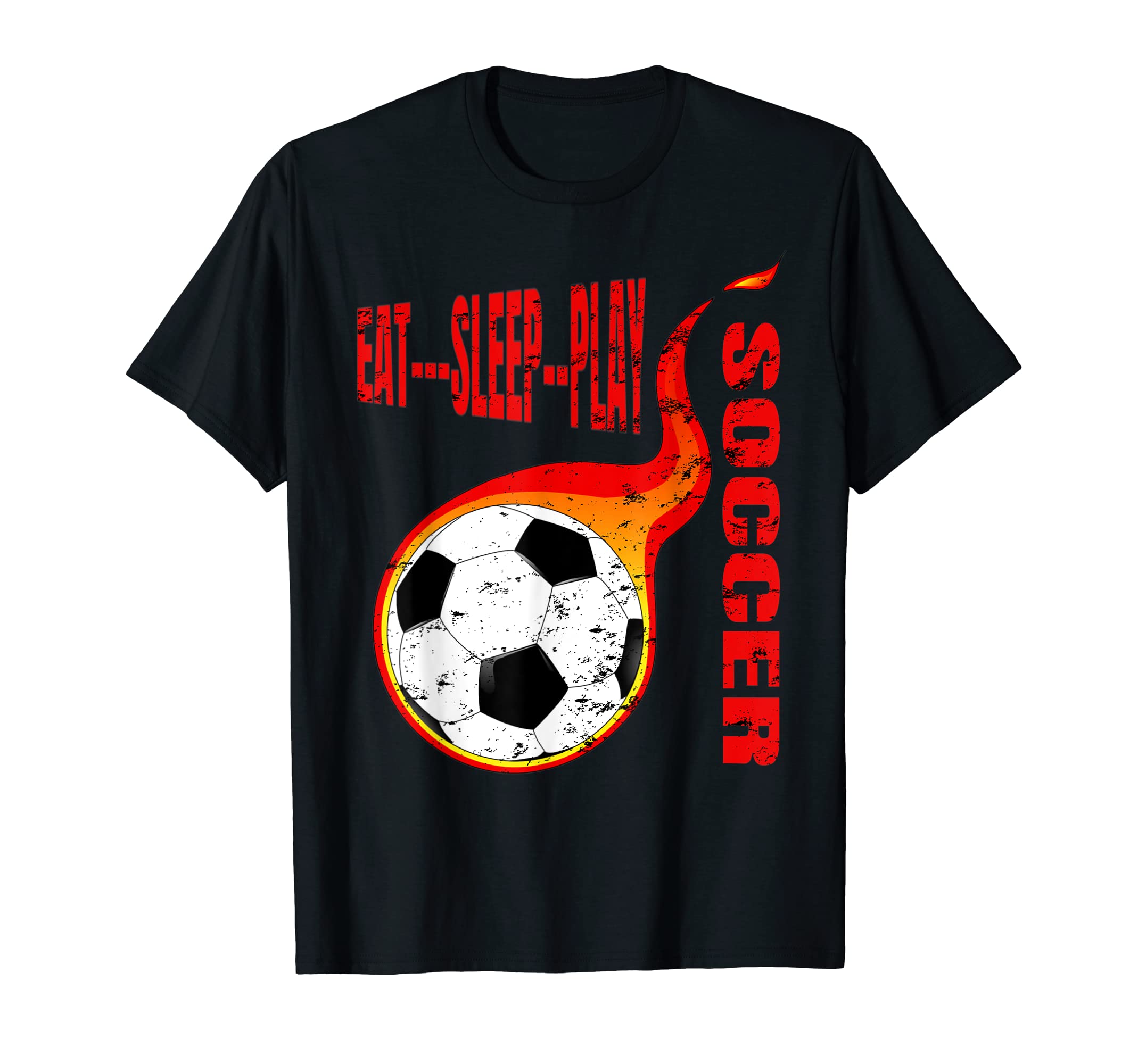 Flaming Distressed Eat Sleep Play T-Shirt - Aesthetic Graphic Men Women - T-Shirt, Sweatshirt, Hoodie