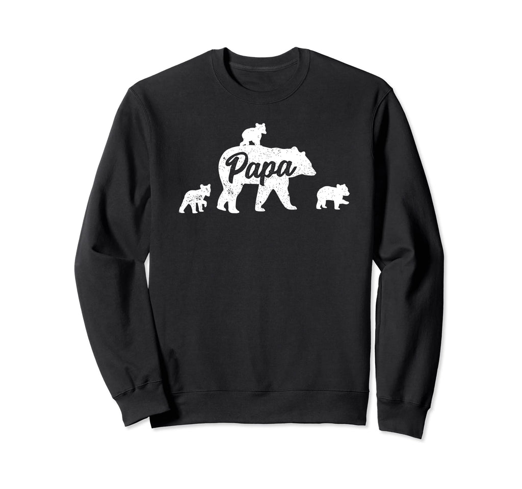 Papa Bear 3 Cubs Fathers Day Sweatshirt - Minimalist Print Men Women - T-Shirt, Sweatshirt, Hoodie