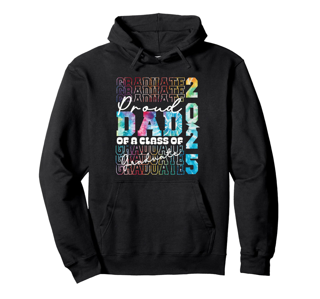 Proud Dad 2025 Graduate Grad Prom Tie Hoodie - Trendy Graphic Men Women - T-Shirt, Sweatshirt, Hoodie