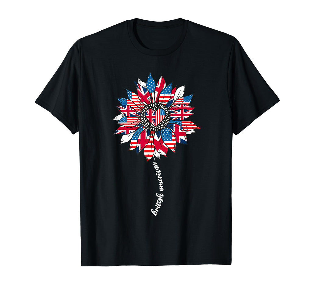 Half American And British America Great T-Shirt - Trendy Graphic Unisex - T-Shirt, Sweatshirt, Hoodie