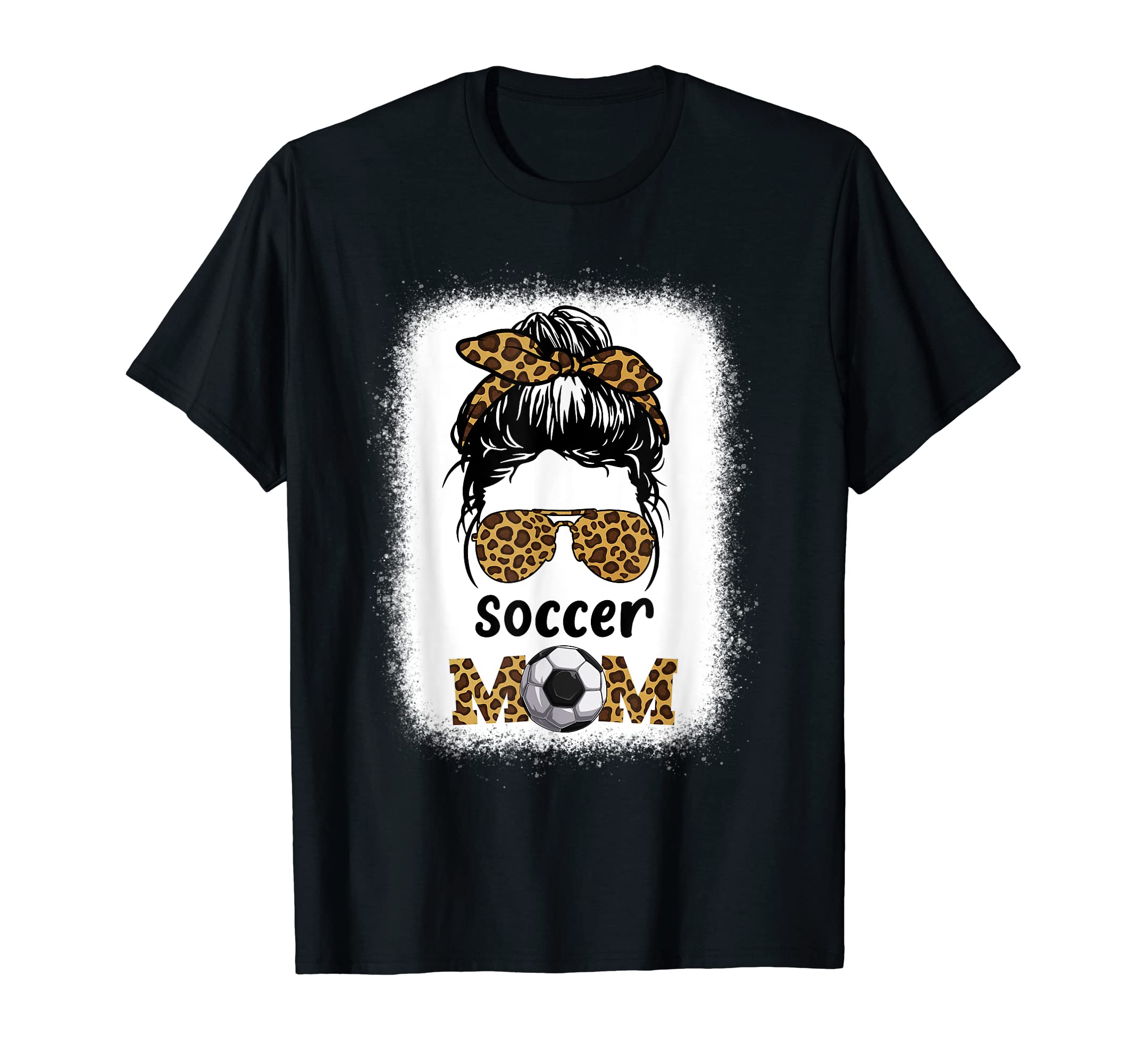 Soccer Mom Bleached Leopard Cheetah T-Shirt - Trendy Graphic for Adults - T-Shirt, Sweatshirt, Hoodie