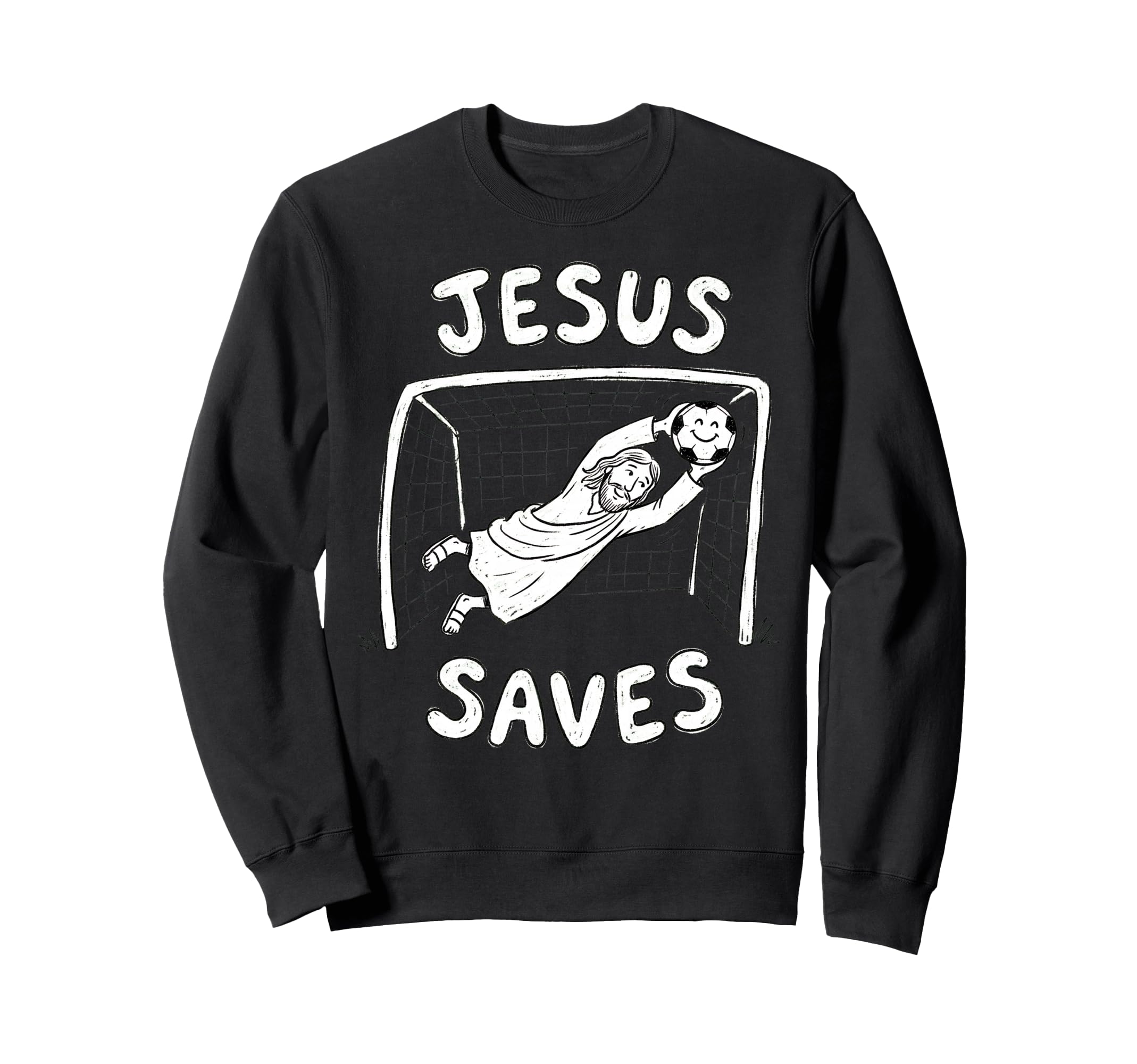 Christian Jesus Saves Soccer Sweatshirt - Minimalist Print Unisex - T-Shirt, Sweatshirt, Hoodie