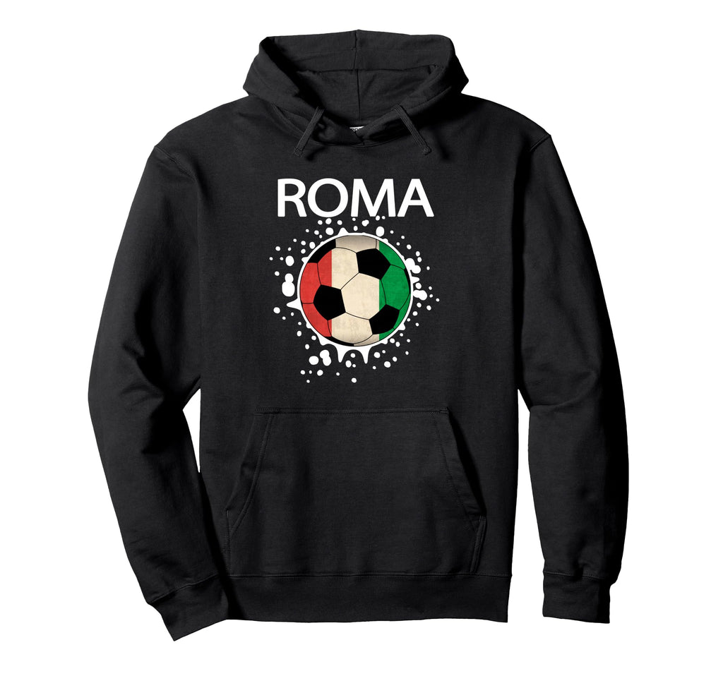 Roma Soccer 2018 Italian Flag Fire T-Shirt - Aesthetic Graphic for Adults - T-Shirt, Sweatshirt, Hoodie