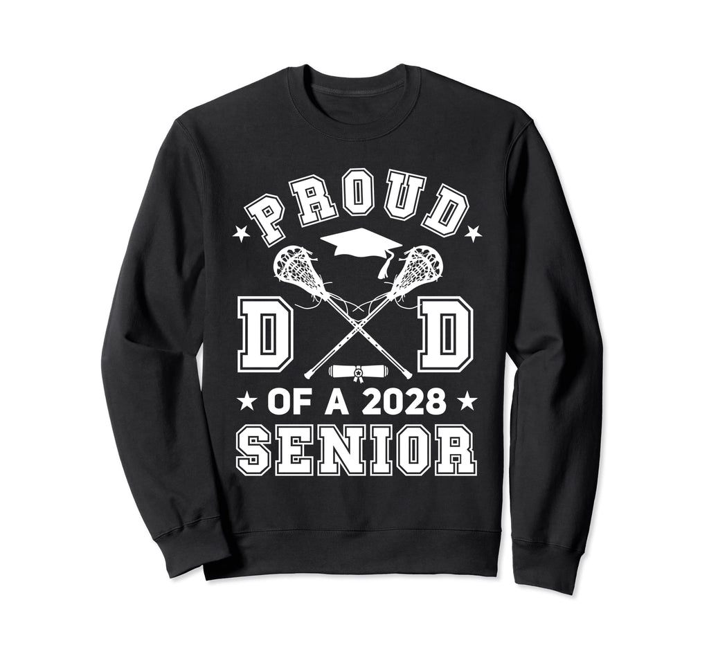 Proud Dad 2028 Senior Highschool Sweatshirt - Unique Graphic Unisex - T-Shirt, Sweatshirt, Hoodie