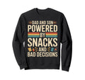 Dad And Son Powered Snacks And Sweatshirt - Minimalist Print for Adults - T-Shirt, Sweatshirt, Hoodie