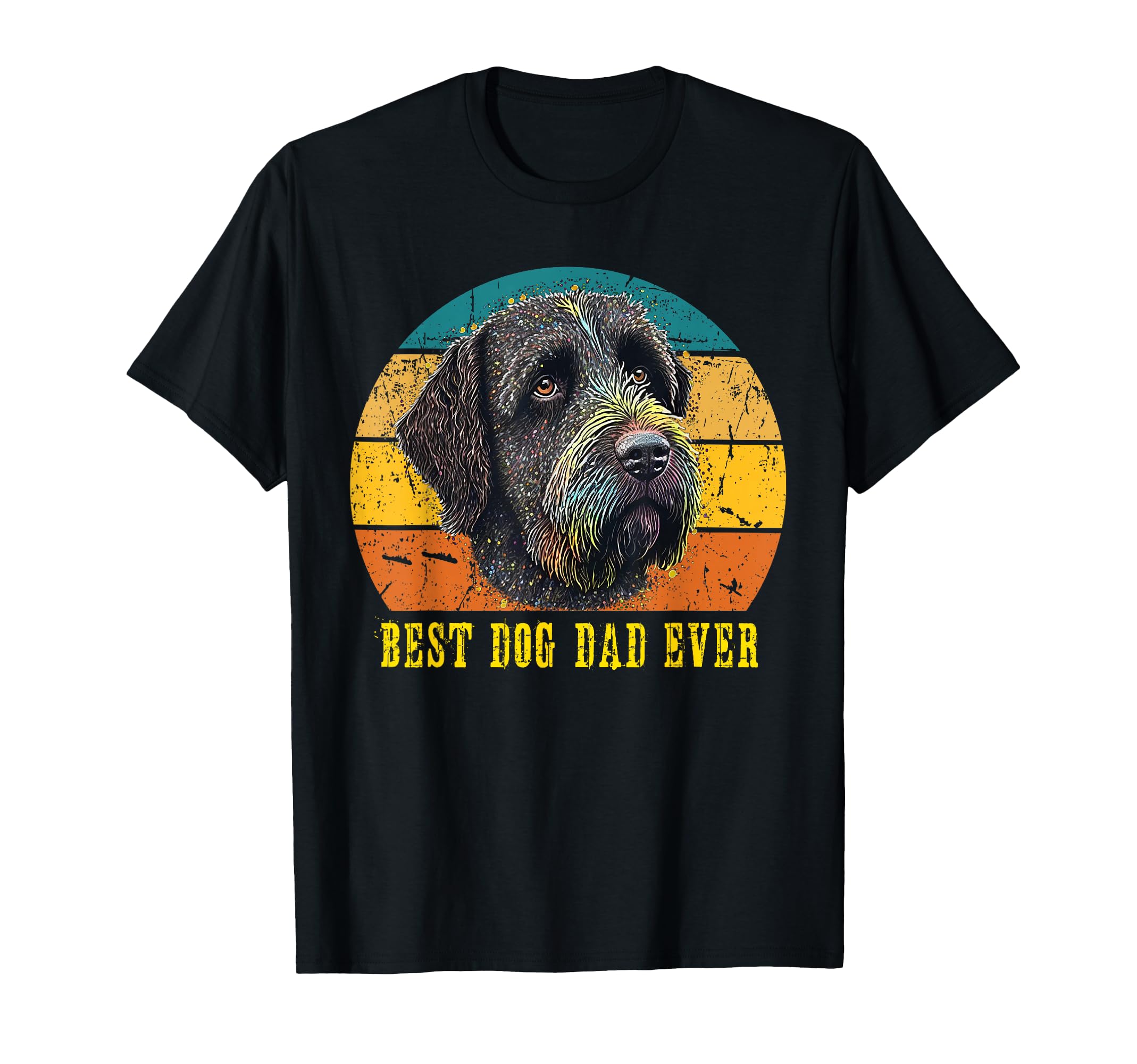Best Dog Dad Ever Sunset Griffon Dog Daddy T-Shirt - Novelty Apparel Unisex - T-Shirt, Sweatshirt, Hoodie