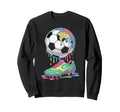 Soccer Ball Drip Ice Cream Drip Sweatshirt - Custom Art Print Men Women - T-Shirt, Sweatshirt, Hoodie