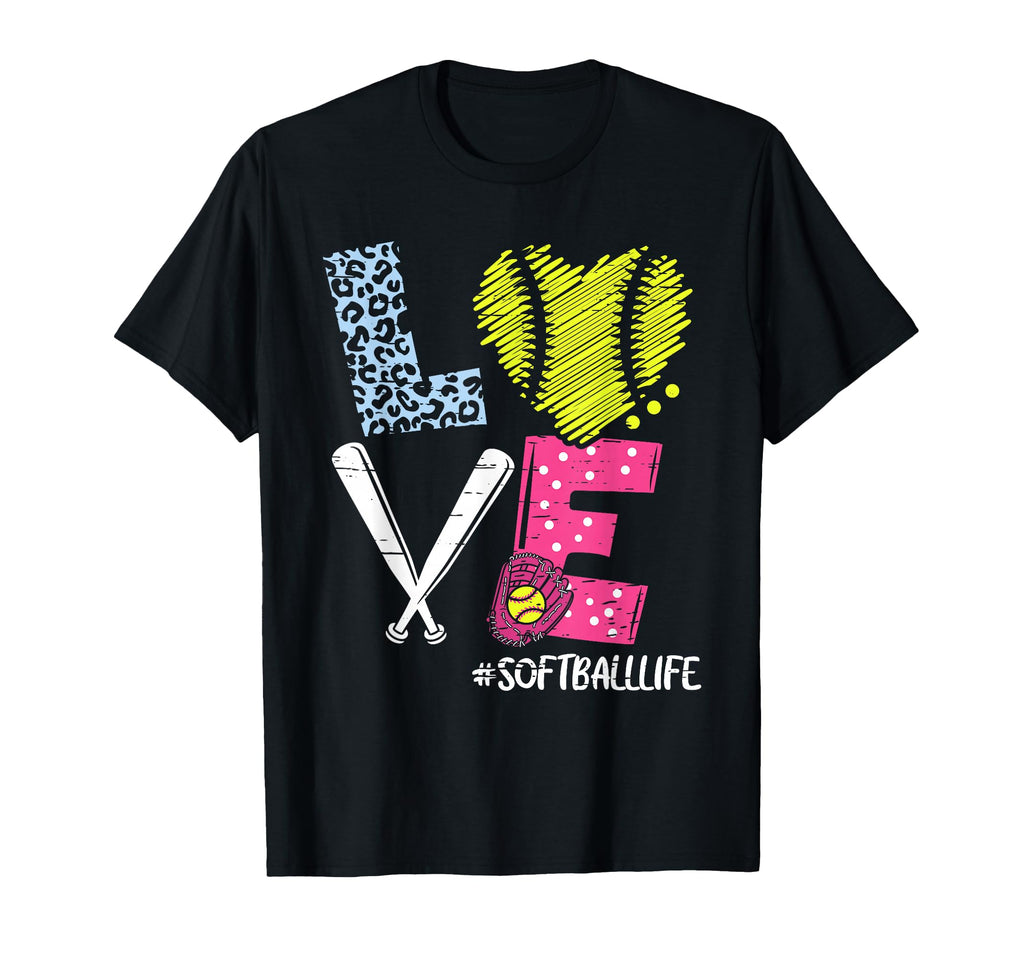 Love Softball Coach Player Softball T-Shirt - Graphic Print for Adults - T-Shirt, Sweatshirt, Hoodie