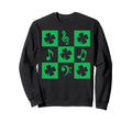 Music Note Shamrock St Patricks Day Sweatshirt - Fun Novelty Design Unisex - T-Shirt, Sweatshirt, Hoodie