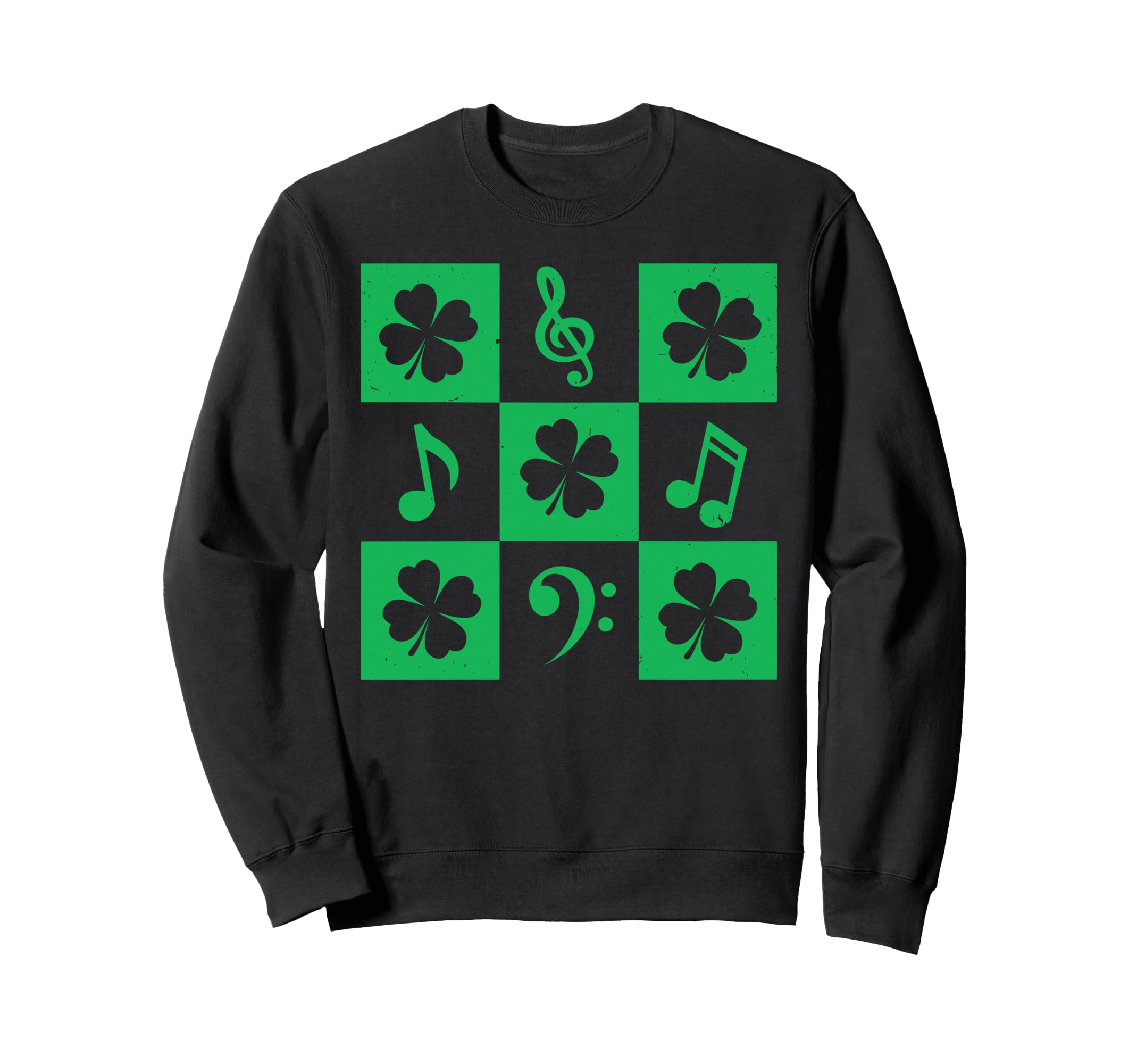 Music Note Shamrock St Patricks Day Sweatshirt - Fun Novelty Design Unisex - T-Shirt, Sweatshirt, Hoodie