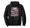 Awesome Like My Daughter New Dad Usa Flag Hoodie - Aesthetic Graphic Unisex - T-Shirt, Sweatshirt, Hoodie